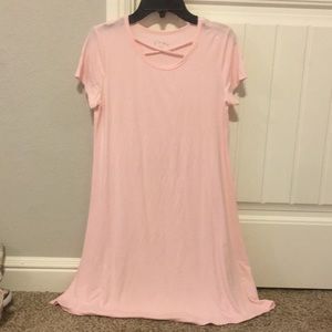 Light pink cross strap dress